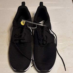 Nike Black Mesh Lace-Up Golf Sneakers with White Accents